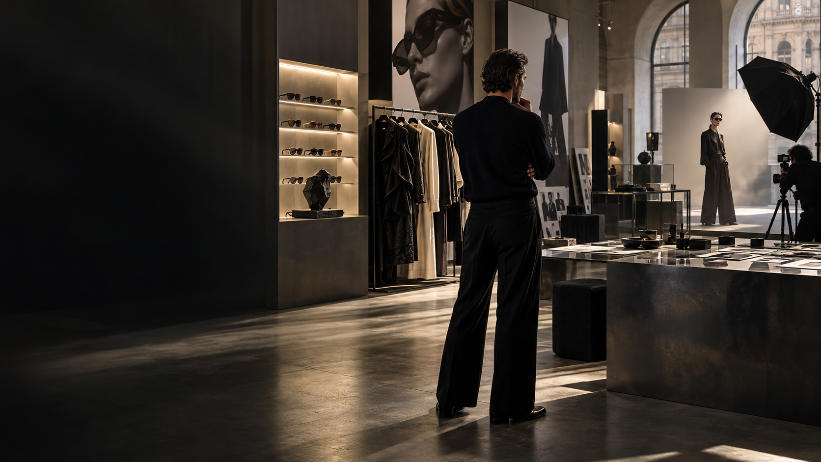 Un direttore creativo collega moda, eyewear, campagna e retail in un unico mondo di marca
